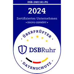 Siegel als Zertifiziertes Datenschutz Unternehmen nach DSGVO